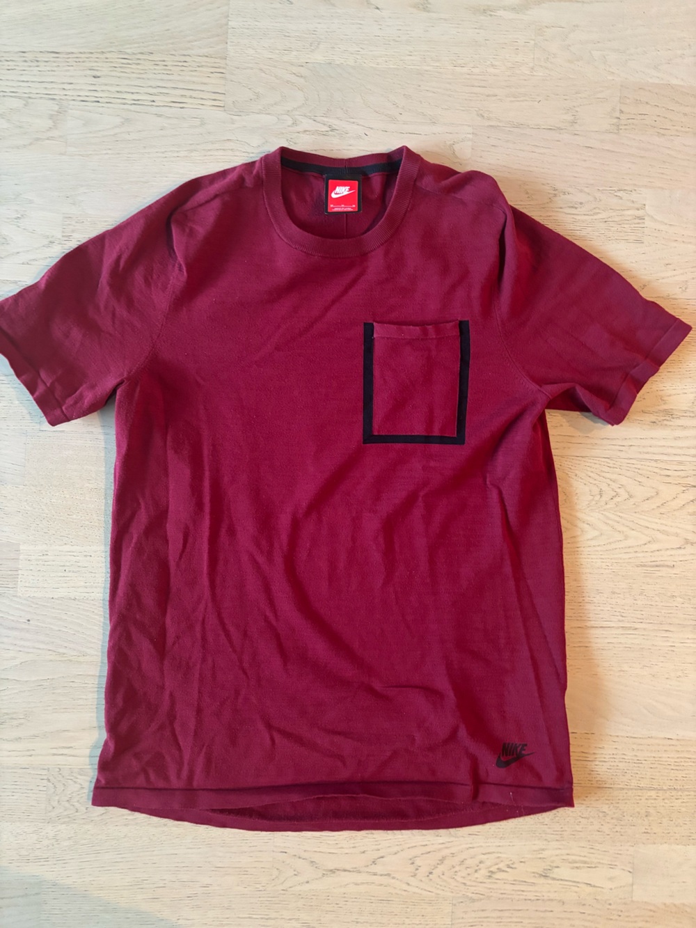 Nike TechKnit Burgundy Pocket Tee